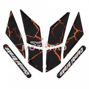 پد ژله ای گلگیر جلوی موتور سیکلت کلیک 150 مدل مشکی رگه نارنجی