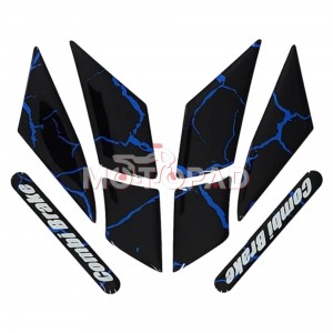 پد ژله ای گلگیر جلوی موتور سیکلت کلیک 150 مدل مشکی رگه آبی