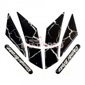 پد ژله ای گلگیر جلوی موتور سیکلت کلیک 150 مدل مشکی رگه سفید