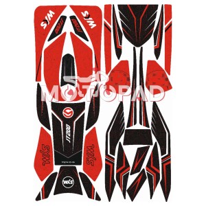 پد کامل بدنه ژله ای موتور سیکلت sym jt200 مدل قرمز