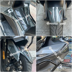 نمونه کار نصب شده پد کامل بدنه ژله ای موتور سیکلت sym jt200