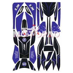 پد کامل بدنه ژله ای موتور سیکلت sym jt200 مدل آبی