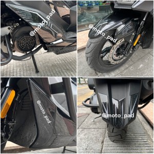 نمونه نصب شده پد کامل بدنه ژله ای موتور سیکلت sym jt200