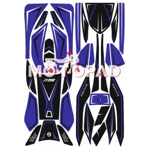 پد کامل بدنه ژله ای موتور سیکلت sym jt200 مدل مشکی آبی