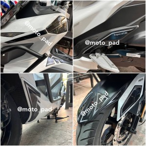 نمونه کار نصب شده پد کامل بدنه ژله ای موتور سیکلت sym jt200