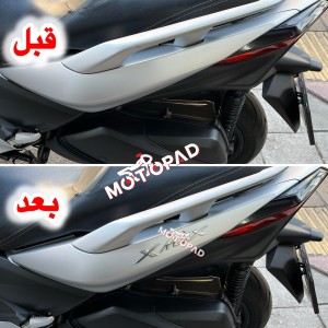 نمونه کار نصب شده مارک برجسته اصلی اندونزی موتور سیکلت مدل یاماها XMAX