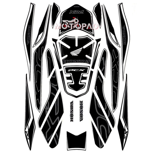 پد کامل بدنه موتور سیکلت honda pcx 160 مدل مشکی ساده