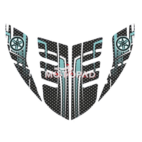 پد گلگیر کامل موتور سیکلت آیروکس aerox مدل کربن سبز