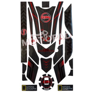 پد کامل بدنه ژله ای اس وای ام SYM  مدل NH طرح کربن قرمز