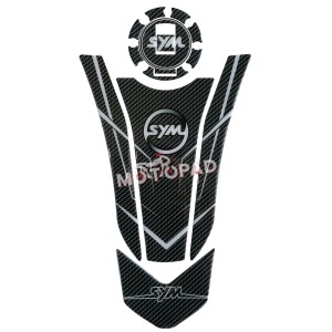 پد کامل بدنه ژله ای اس وای ام SYM مدل NA طرح کربن سفید