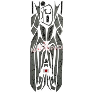 پد کامل بدنه ژله ای موتورسیکلت کلیک 150 Click مدل طوسی رگه مشکی