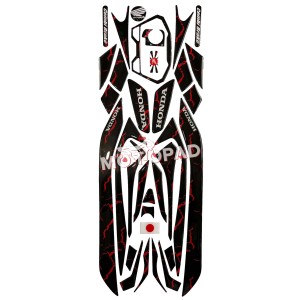 پد کامل بدنه ژله ای موتورسیکلت کلیک 150 Click مدل مشکی رگه قرمز