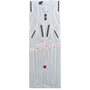 پد کامل بدنه ژله ای موتورسیکلت کلیک 150 Click مدل سفید