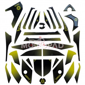 پد کامل بدنه ژله ای موتورسیکلت MX King مدل مشکی - فسفری