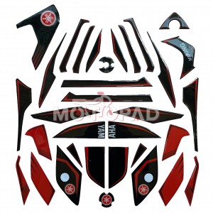 پد کامل بدنه ژله ای موتورسیکلت MX King مدل قرمز - مشکی