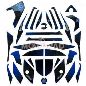 پد کامل بدنه ژله ای موتورسیکلت MX King مدل مشکی - آبی