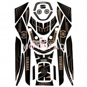 پد کامل بدنه ژله ای موتورسیکلت یاماها NMAX مدل مشکی طلایی