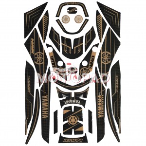 پد کامل بدنه ژله ای موتورسیکلت یاماها NMAX مدل کربن طلایی