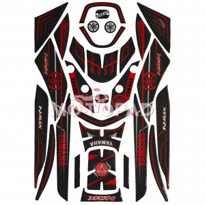 پد کامل بدنه ژله ای موتورسیکلت یاماها NMAX مدل کربن قرمز