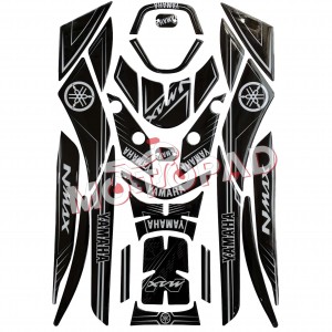 پد کامل بدنه ژله ای موتورسیکلت یاماها NMAX مدل مشکی سفید