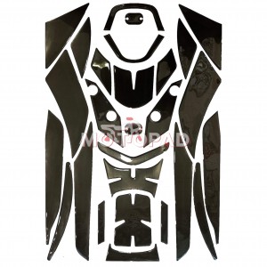 پد کامل بدنه ژله ای موتورسیکلت یاماها NMAX مدل مشکی پیانویی