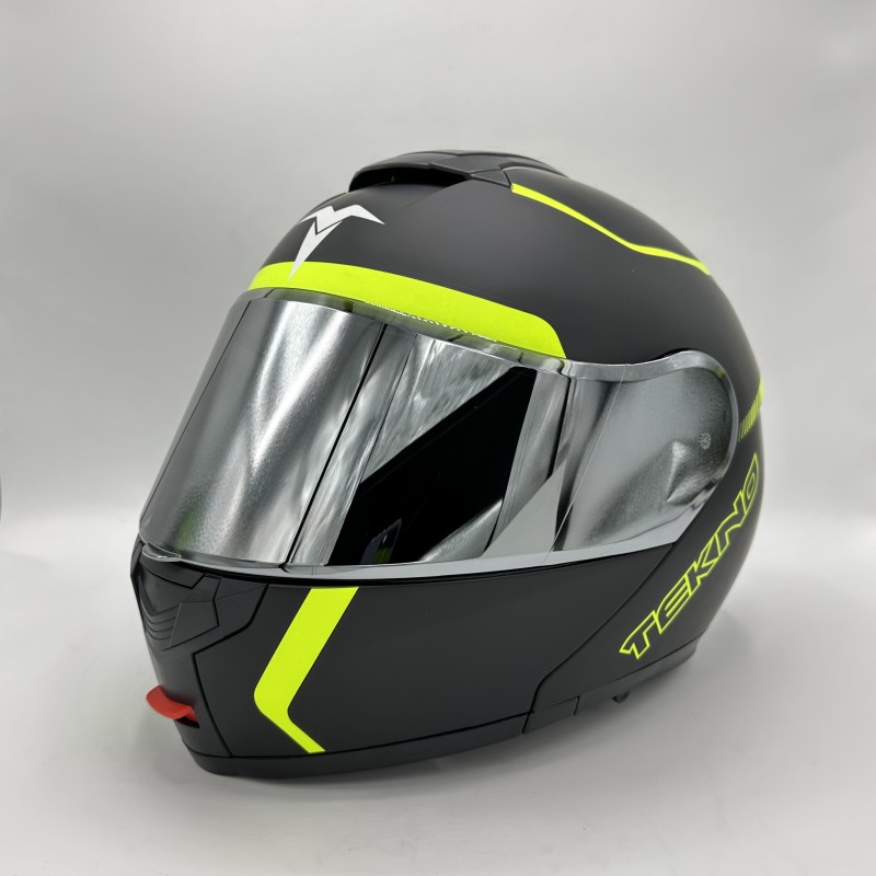 کلاه کاسکت فک متحرک TEKNO مدل BLACK PHOSPHORUS