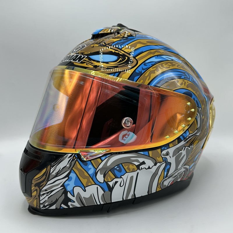 کلاه کاسکت فک ثابت SOMAN مدل SM961-S GOLDEN SNAKE