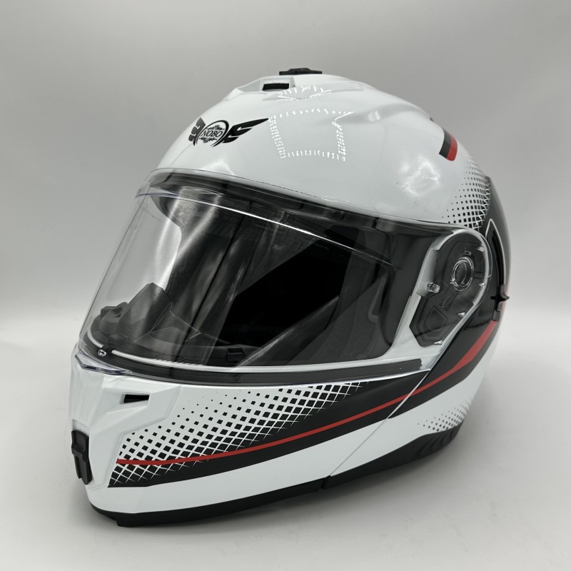 کلاه کاسکت فک متحرک NOBO مدل 166 WHITE