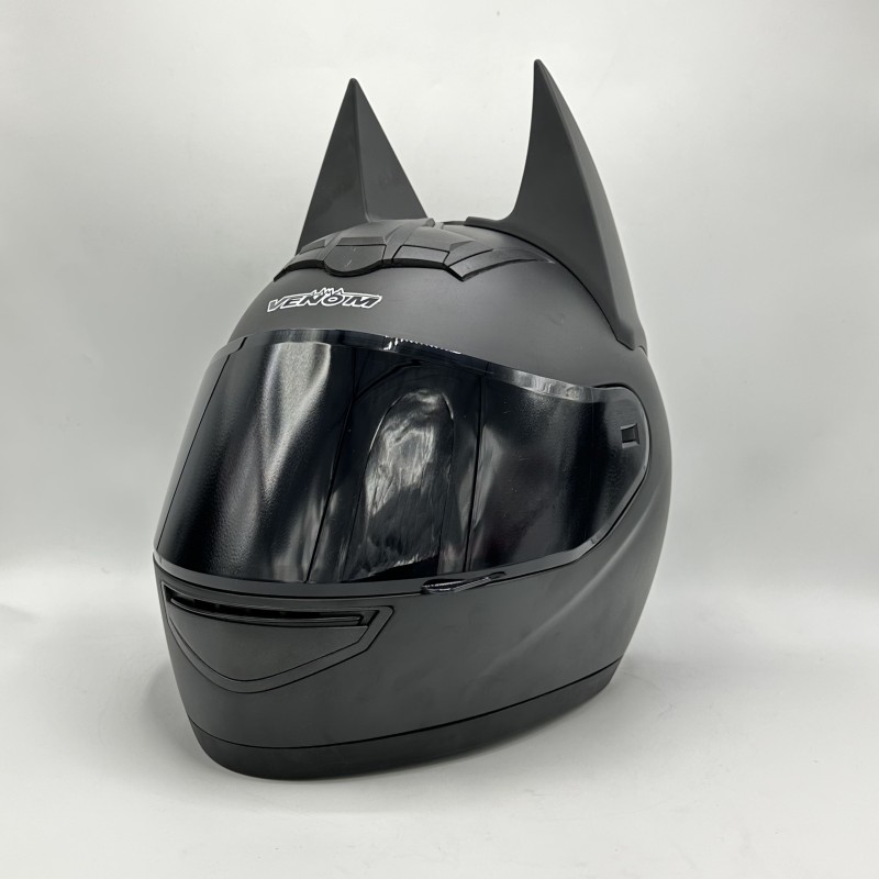 کلاه کاسکت فک ثابت دخترانه بتمنی VENOM مدل BLACK MATTE