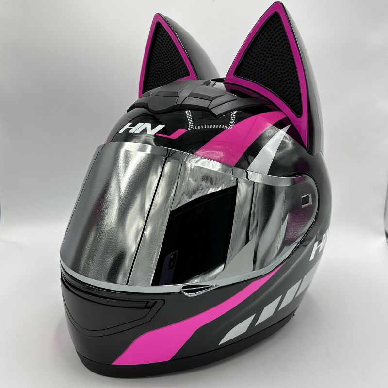 کلاه کاسکت فک ثابت خرگوشی HNJ مدل BLACK PINK