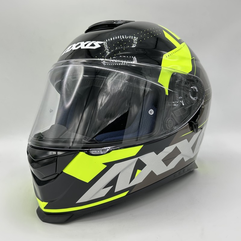 کلاه کاسکت فک ثابت AXXIS مدل EAGLE SV BLACK PHOSPHORUS