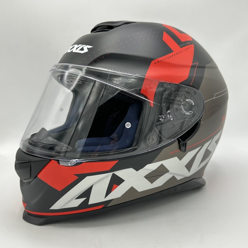 کلاه کاسکت فک ثابت AXXIS مدل EAGLE SV BLACK RED