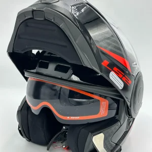 کلاه کاسکت فک متحرک LS2 مدل SCOPE BLACK RED