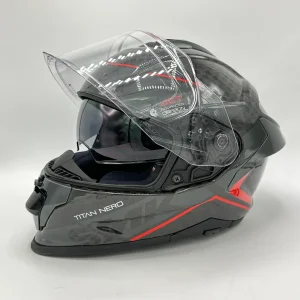 کلاه کاسکت فک ثابت SMK TITAN CARBON NERO مدل GL-263