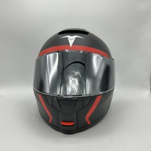 کلاه کاسکت فک متحرک TEKNO مدل BLACK RED