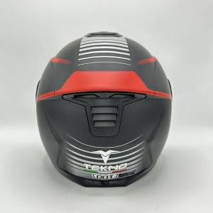 کلاه کاسکت فک متحرک TEKNO مدل BLACK RED