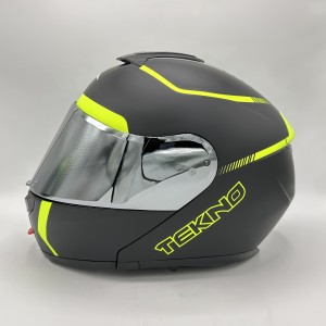کلاه کاسکت فک متحرک TEKNO مدل BLACK PHOSPHORUS