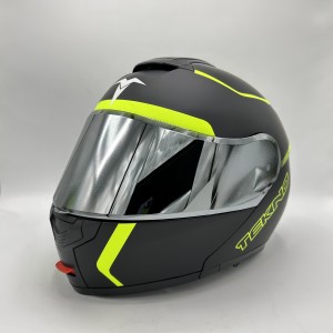 کلاه کاسکت فک متحرک TEKNO مدل BLACK PHOSPHORUS