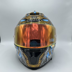 کلاه کاسکت فک ثابت SOMAN مدل SM961-S GOLDEN SNAKE