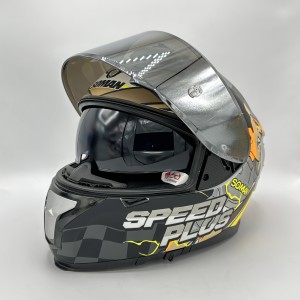 کلاه کاسکت فک ثابت SOMAN مدل SM961-S SPEED PLUS SILVER