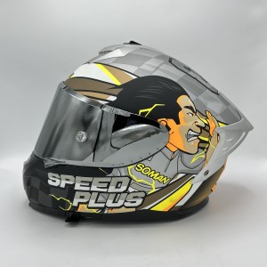 کلاه کاسکت فک ثابت SOMAN مدل SM961-S SPEED PLUS SILVER