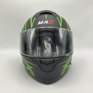 کلاه کاسکت فک متحرک MA2 مدل 965 BLACK GREEN