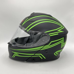 کلاه کاسکت فک متحرک MA2 مدل 965 BLACK GREEN