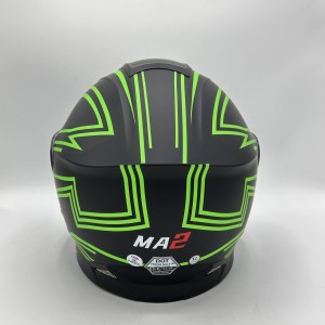 کلاه کاسکت فک متحرک MA2 مدل 965 BLACK GREEN