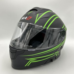 کلاه کاسکت فک متحرک MA2 مدل 965 BLACK GREEN