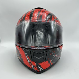 کلاه کاسکت فک متحرک LAVOUS مدل BLACK RED