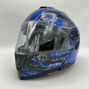 کلاه کاسکت فک متحرک LAVOUS مدل BLACK BLUE