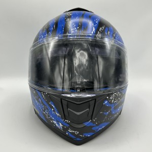 کلاه کاسکت فک متحرک LAVOUS مدل BLACK BLUE