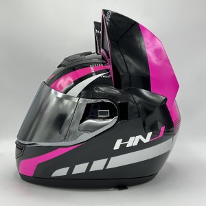 کلاه کاسکت فک ثابت خرگوشی HNJ مدل BLACK PINK