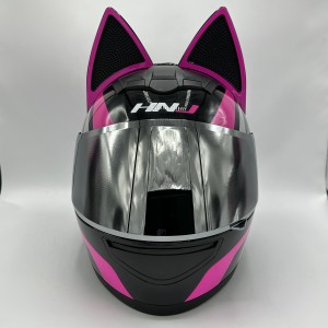 کلاه کاسکت فک ثابت خرگوشی HNJ مدل BLACK PINK